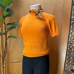 🧡Vintage Orange Short Sleeve Sweater🧡